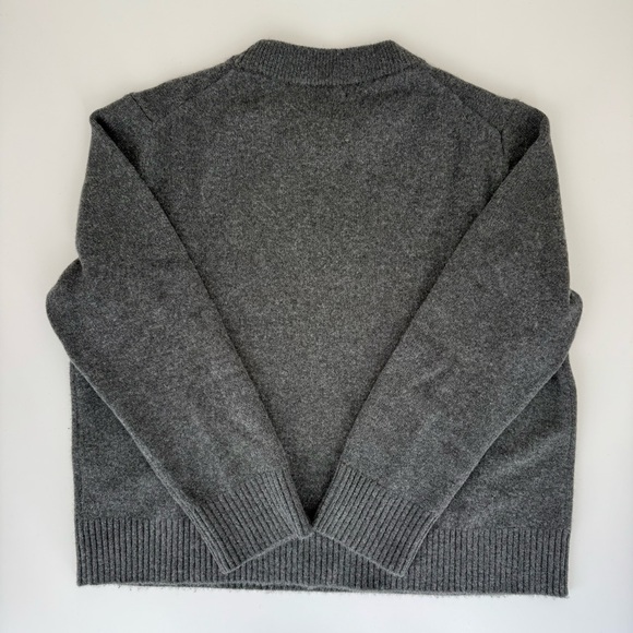 Quince Mongolian Cashmere Oversized Crewneck Sweater Charcoal Grey S - Picture 4 of 4